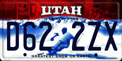 UT license plate D622ZX