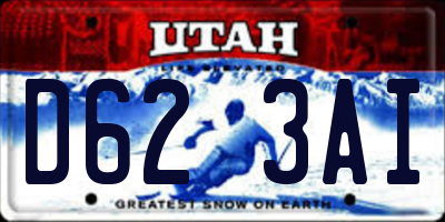 UT license plate D623AI