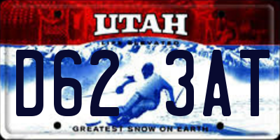 UT license plate D623AT