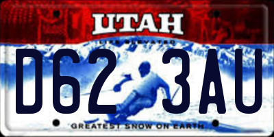 UT license plate D623AU