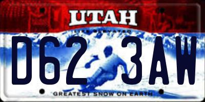 UT license plate D623AW