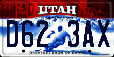 UT license plate D623AX