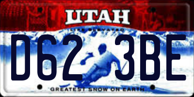 UT license plate D623BE