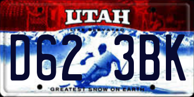 UT license plate D623BK