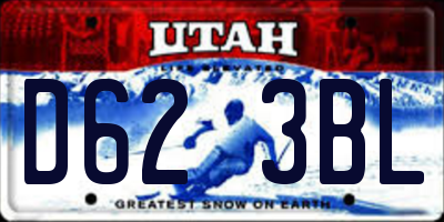 UT license plate D623BL