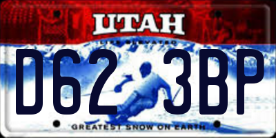 UT license plate D623BP