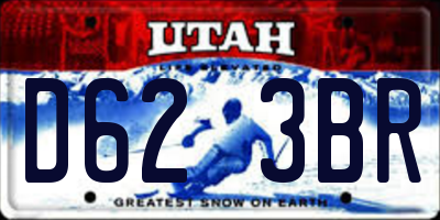 UT license plate D623BR