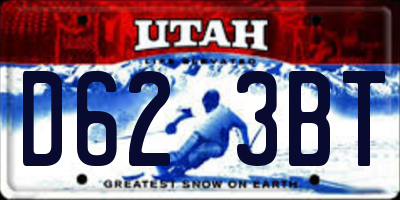 UT license plate D623BT