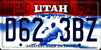 UT license plate D623BZ