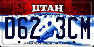 UT license plate D623CM