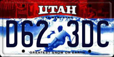 UT license plate D623DC