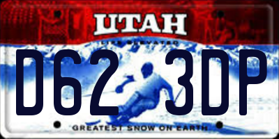 UT license plate D623DP