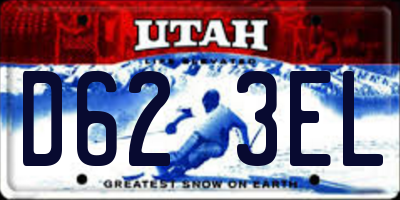 UT license plate D623EL
