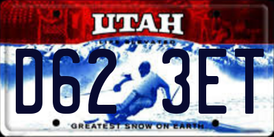UT license plate D623ET