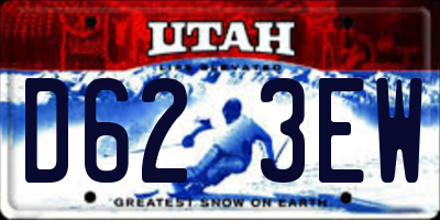 UT license plate D623EW