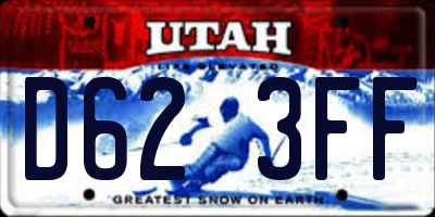 UT license plate D623FF