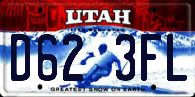 UT license plate D623FL