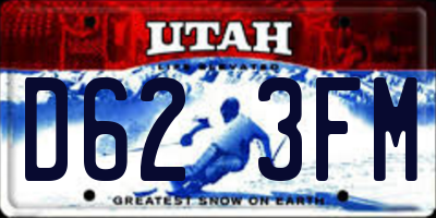 UT license plate D623FM