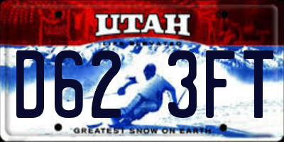 UT license plate D623FT