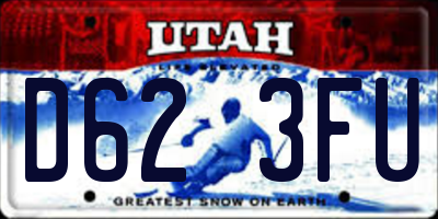 UT license plate D623FU