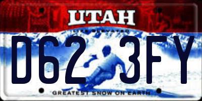 UT license plate D623FY