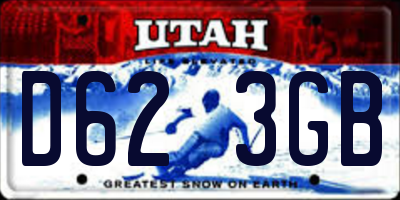 UT license plate D623GB