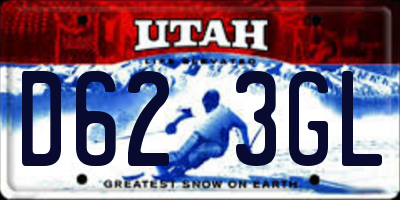 UT license plate D623GL