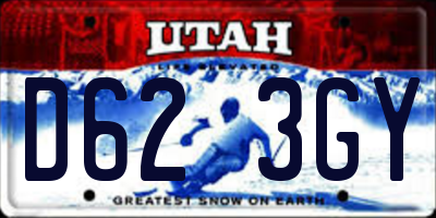 UT license plate D623GY