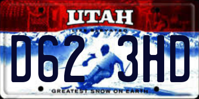 UT license plate D623HD