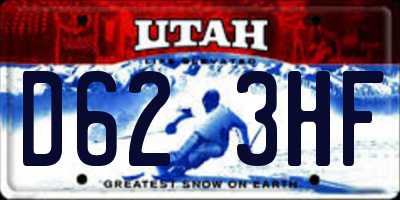 UT license plate D623HF