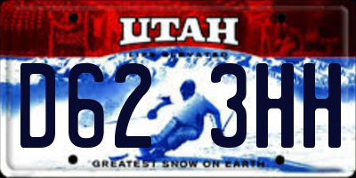 UT license plate D623HH