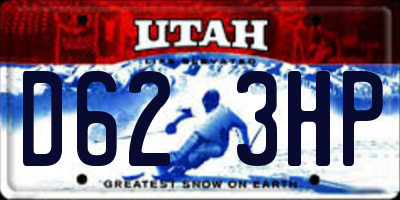 UT license plate D623HP