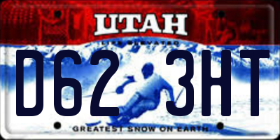 UT license plate D623HT