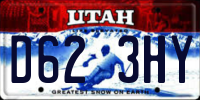 UT license plate D623HY