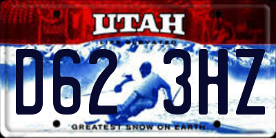 UT license plate D623HZ