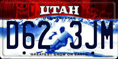 UT license plate D623JM