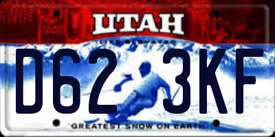UT license plate D623KF