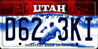 UT license plate D623KI