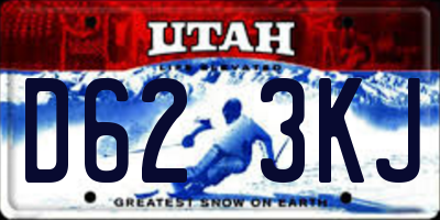 UT license plate D623KJ
