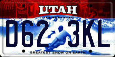 UT license plate D623KL