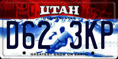 UT license plate D623KP