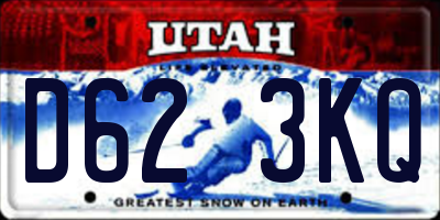 UT license plate D623KQ