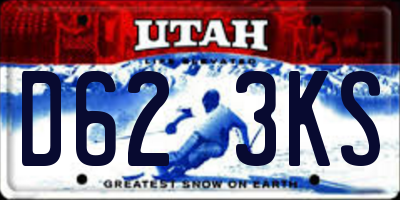 UT license plate D623KS