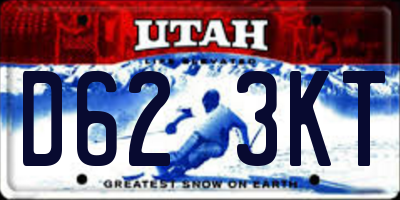 UT license plate D623KT