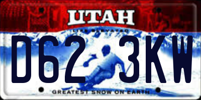 UT license plate D623KW