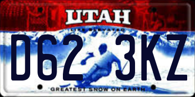 UT license plate D623KZ