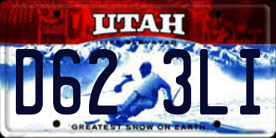 UT license plate D623LI