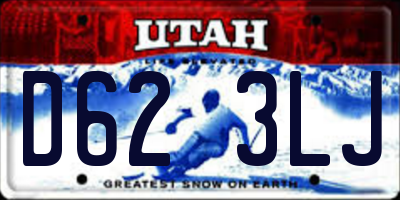 UT license plate D623LJ
