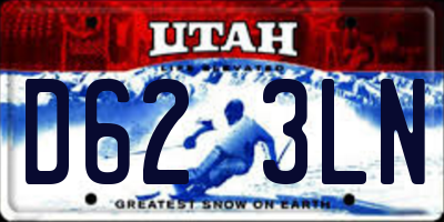 UT license plate D623LN