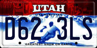 UT license plate D623LS